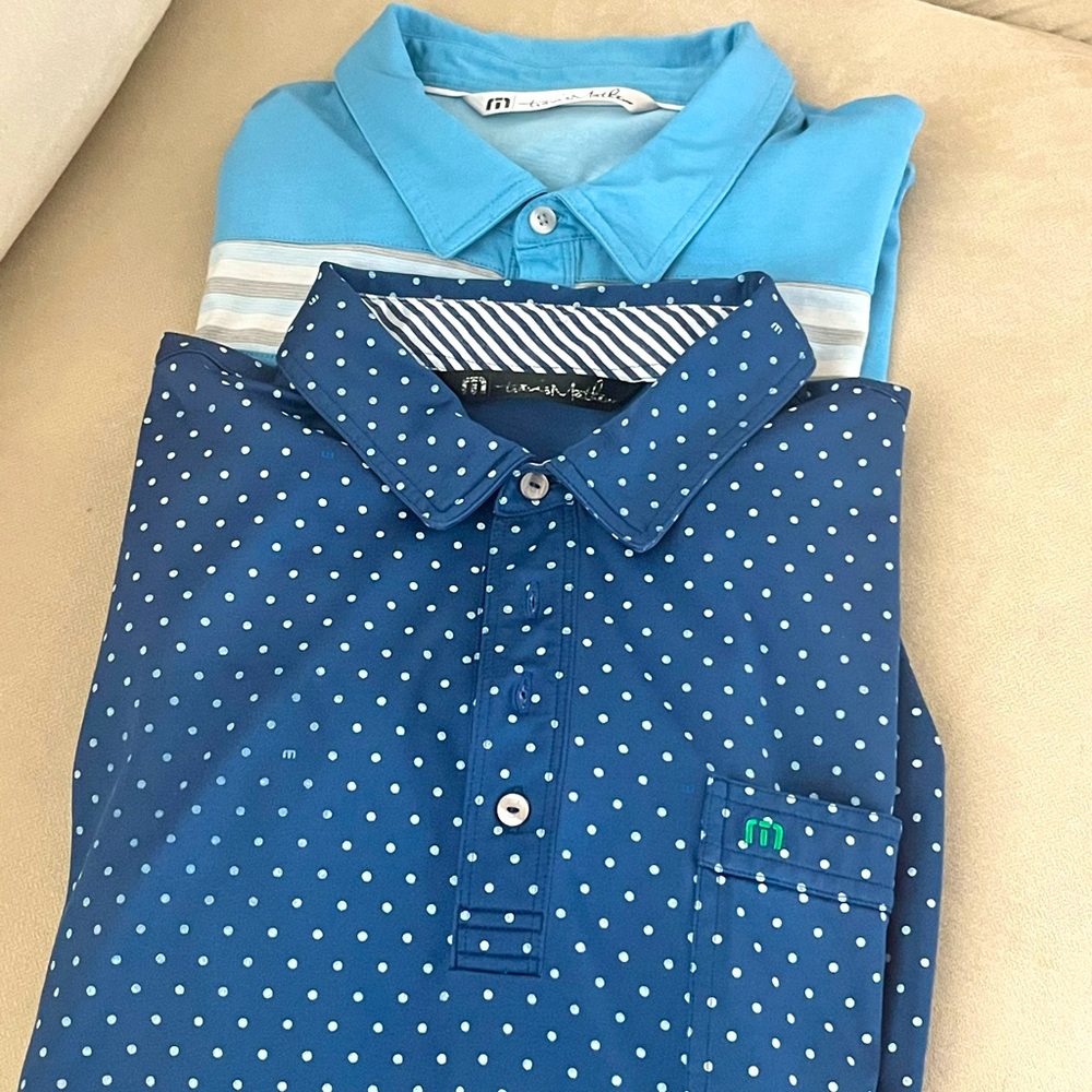 Two Travis Mathew golf shirts
